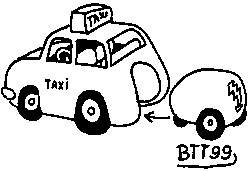 Els taxis elèctrics de Colònia portaven les bateries al remolc.