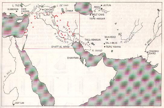 Distribución geográfica de las fichas.