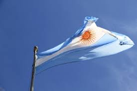 Bandera de Argentina.