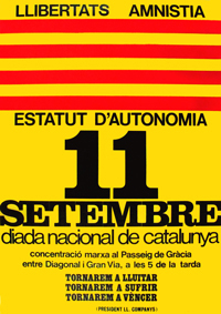 Cartell manifestació 11 de setembre del 1977.