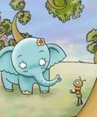 Elefante y hormiga.