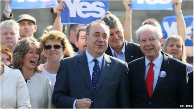 Alex Salmond en un acte públic.