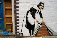 Barriendo en Hoxton, de Bansky.