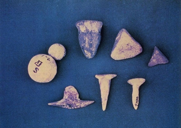 Group of tokens from Tepe Sarab in Iran dating to approximately 8500 B.P.
