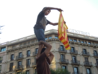 Torre humana amb estelada.