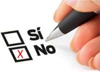 Voto «No».