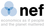 Fundacio per a una Nova Economia, NEF. Logotip.