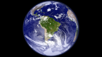 Planeta Tierra, mostrando América del Sur.