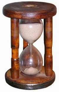 Reloj de arena, antes llamado en Cataluña 'ampolleta' ('botellita').