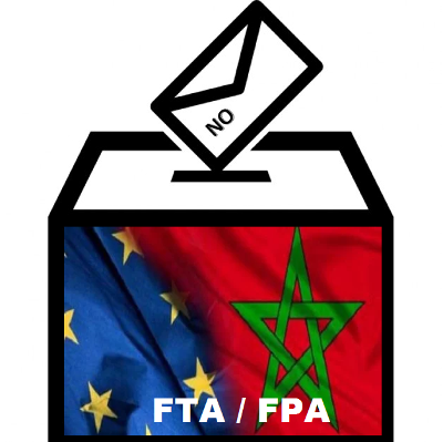 Urna amb vot no acords FTA FPA entre Unió Europea i Marroc.